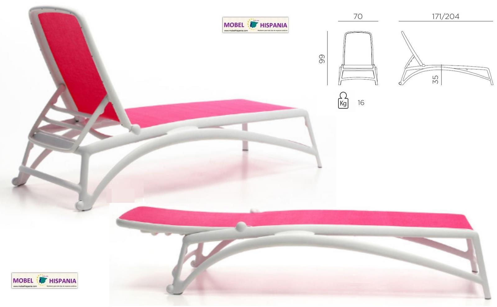 ATLANTICO Tumbona polipropileno rosa 1 02