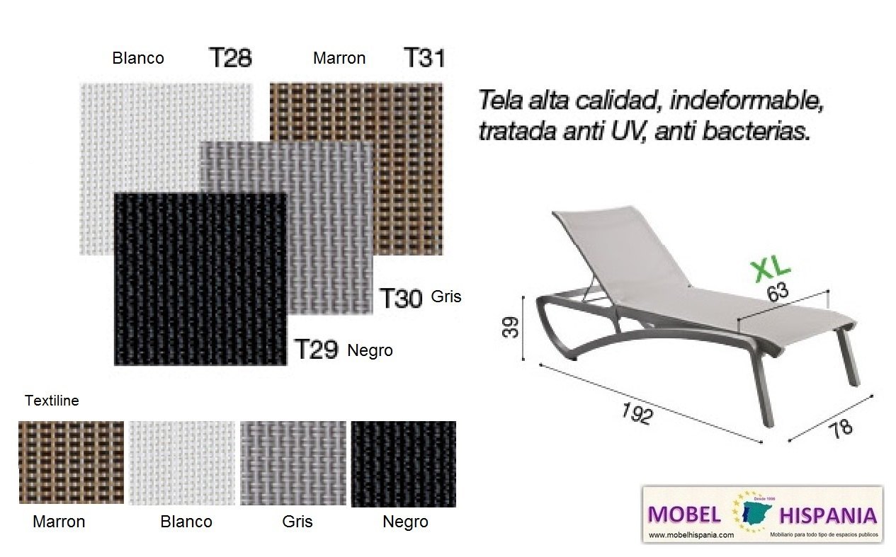 SUNSET tumbona aluminio marron tela marron 01
