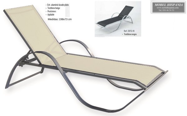 SO12C tumbona aluminio textiline negro 01