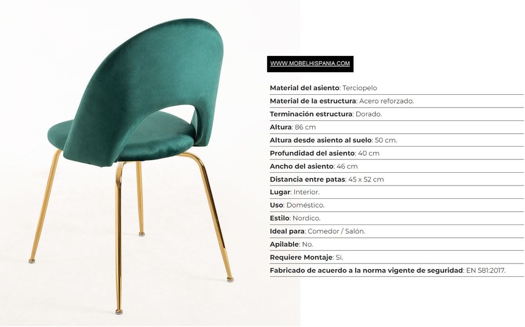 Wedan Gold Terciopelo verde 01 1