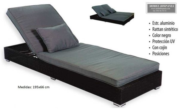 two-tumbona-aluminio-rattan-negro- two tumbona aluminio rattan negro