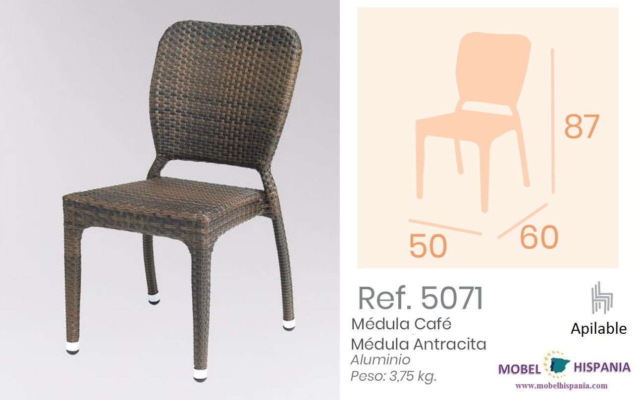 5071 Silla aluminio medula antracita 04