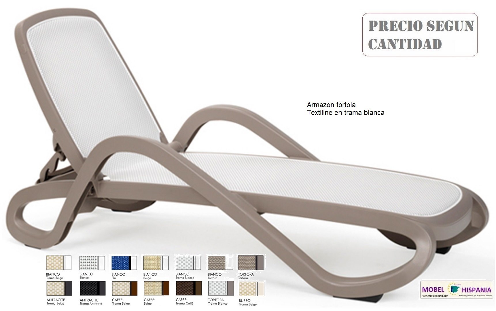 Alfa tumbona tortora textiline tortora 03