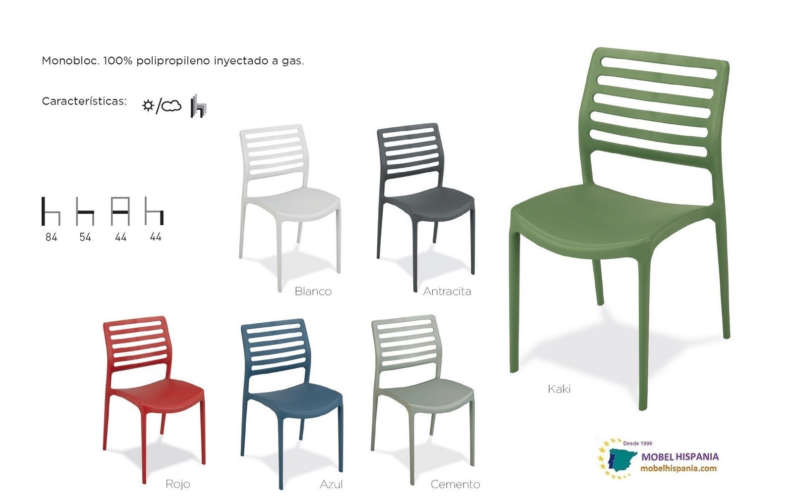 1150 Silla polipropileno kaki 02 3