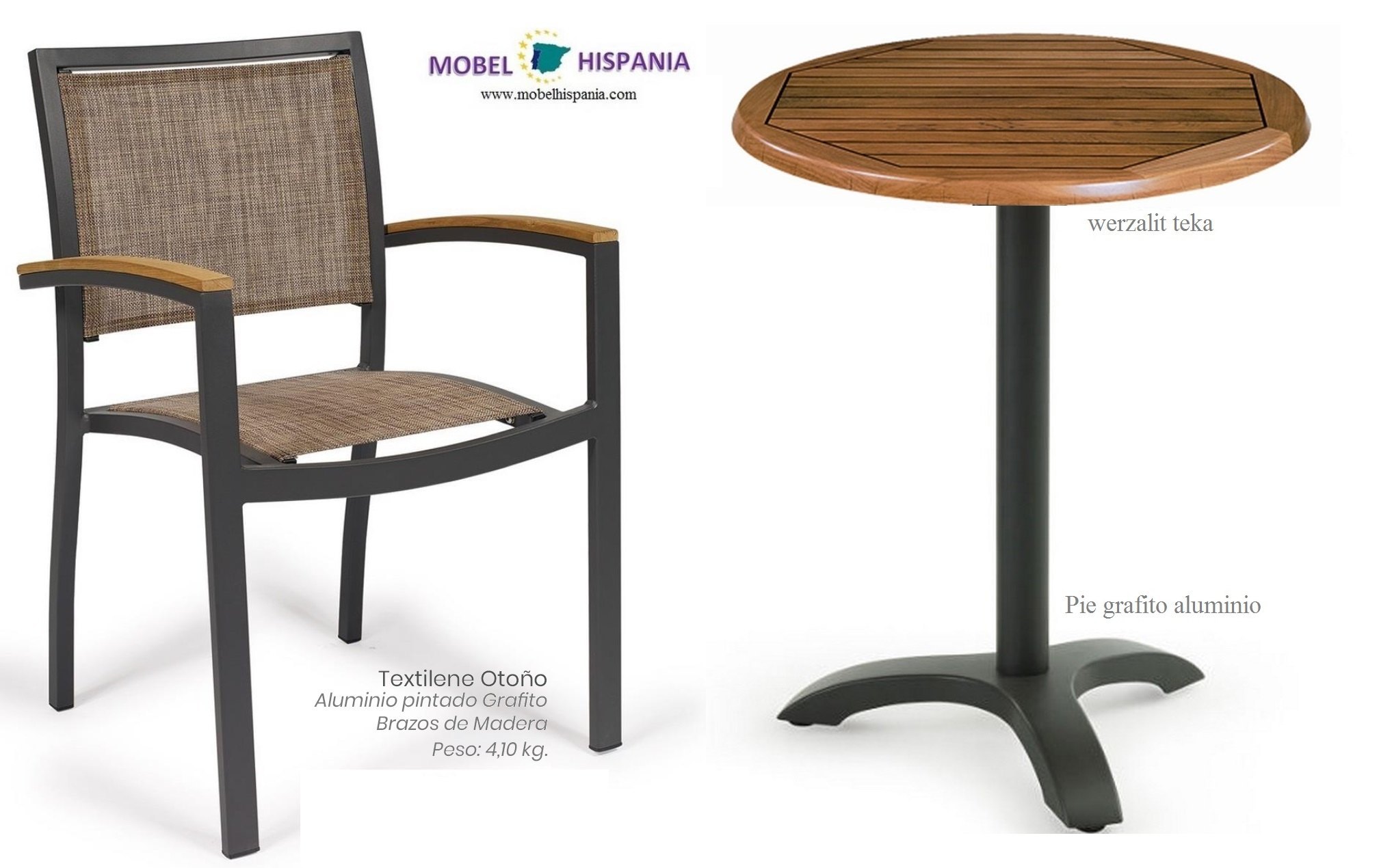 4421 grafito sillon brazos madera aluminio