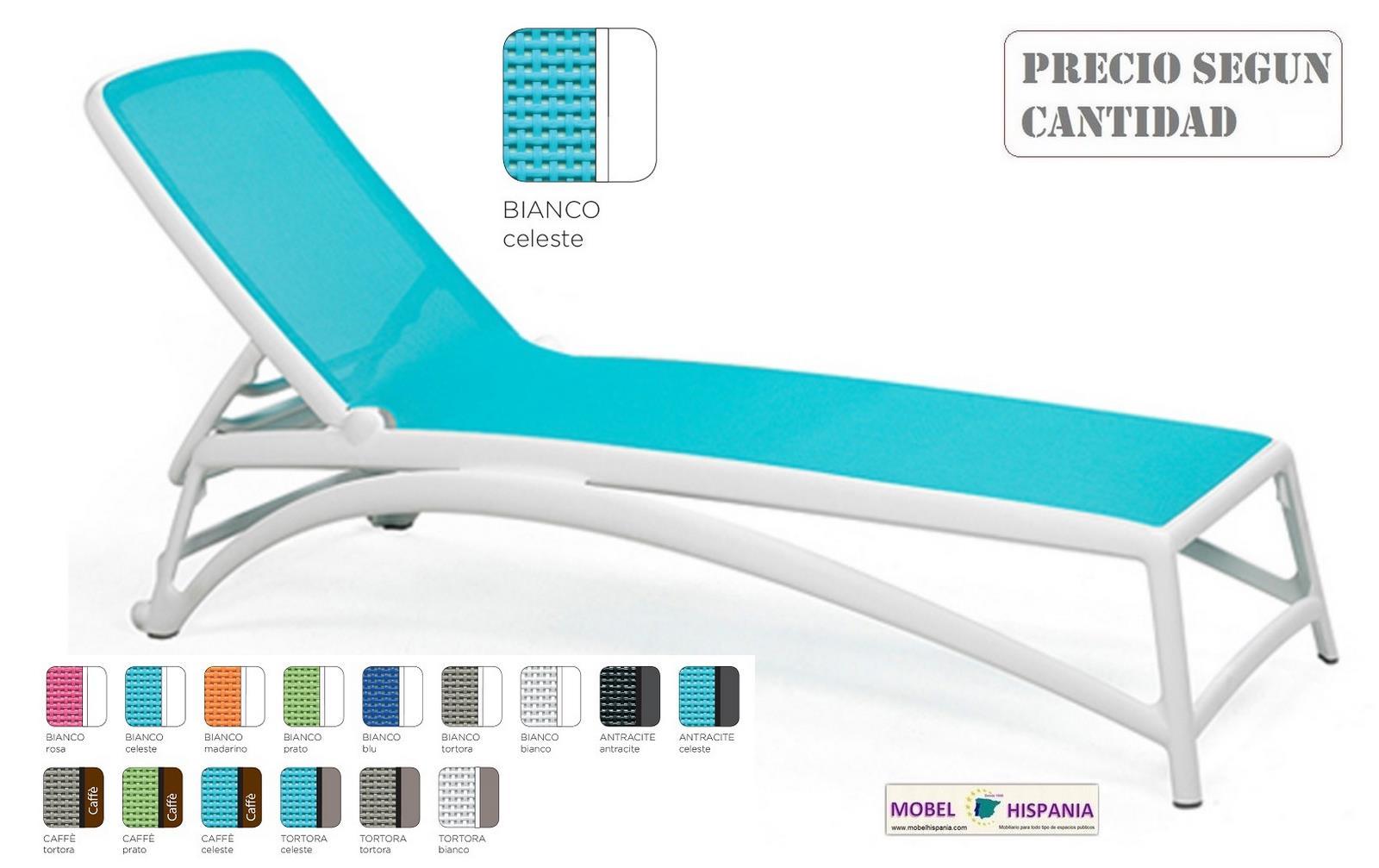 ATLANTICO Tumbona polipropileno celeste 2