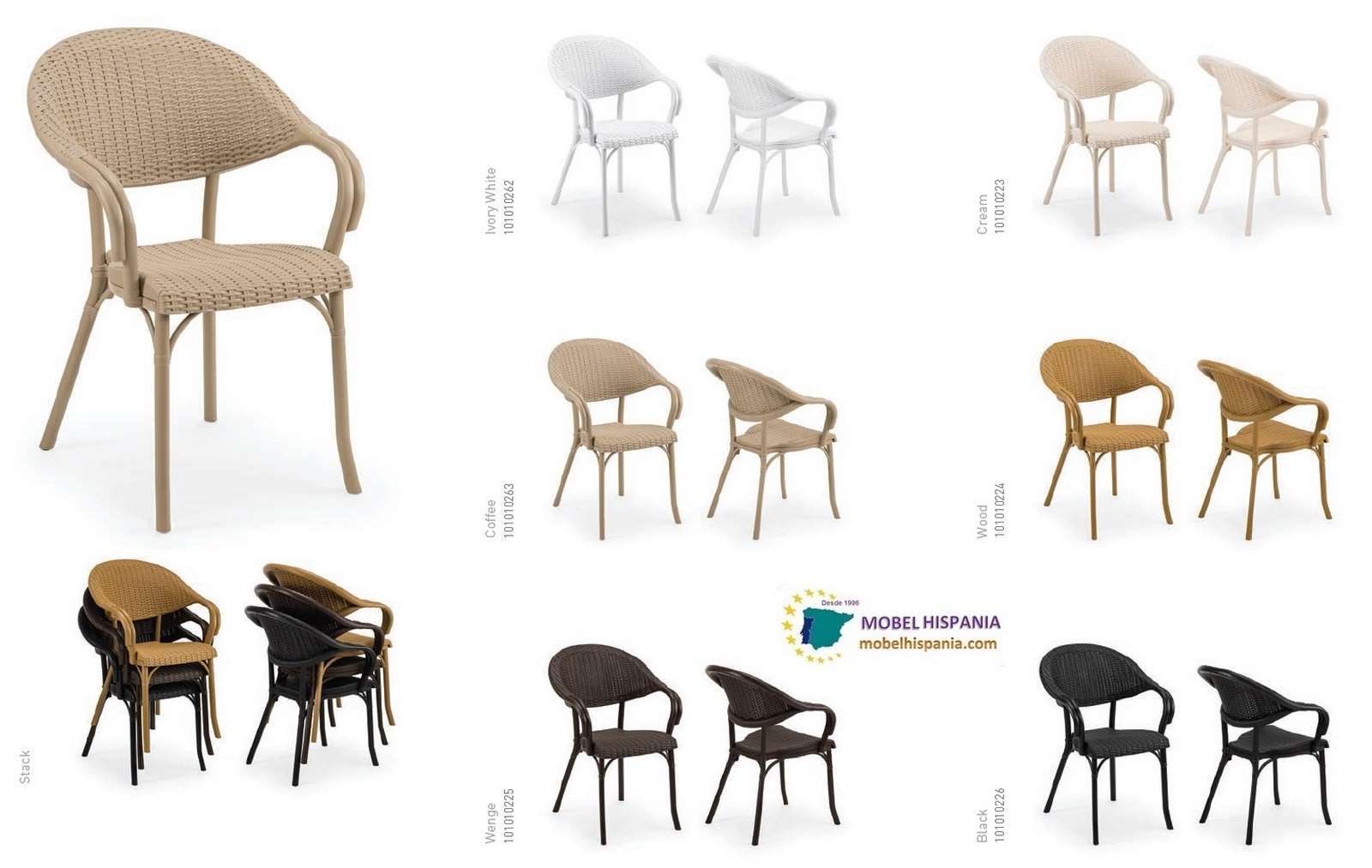 2126 sillon plastico cafe 06