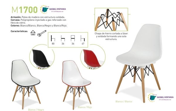 MV1700 silla polipropileno madera blanca 03