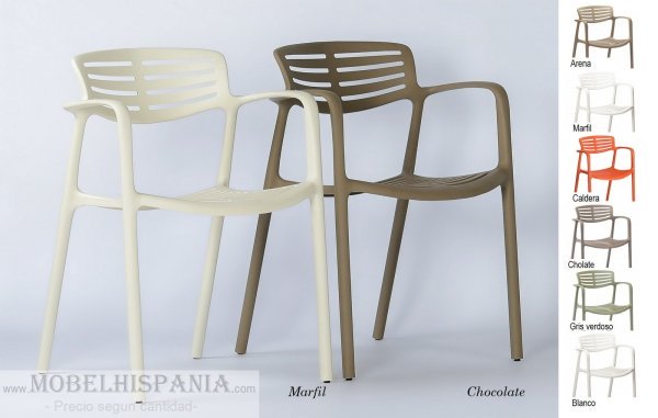 toledo sillon polipropileno apilable marfil 08 3