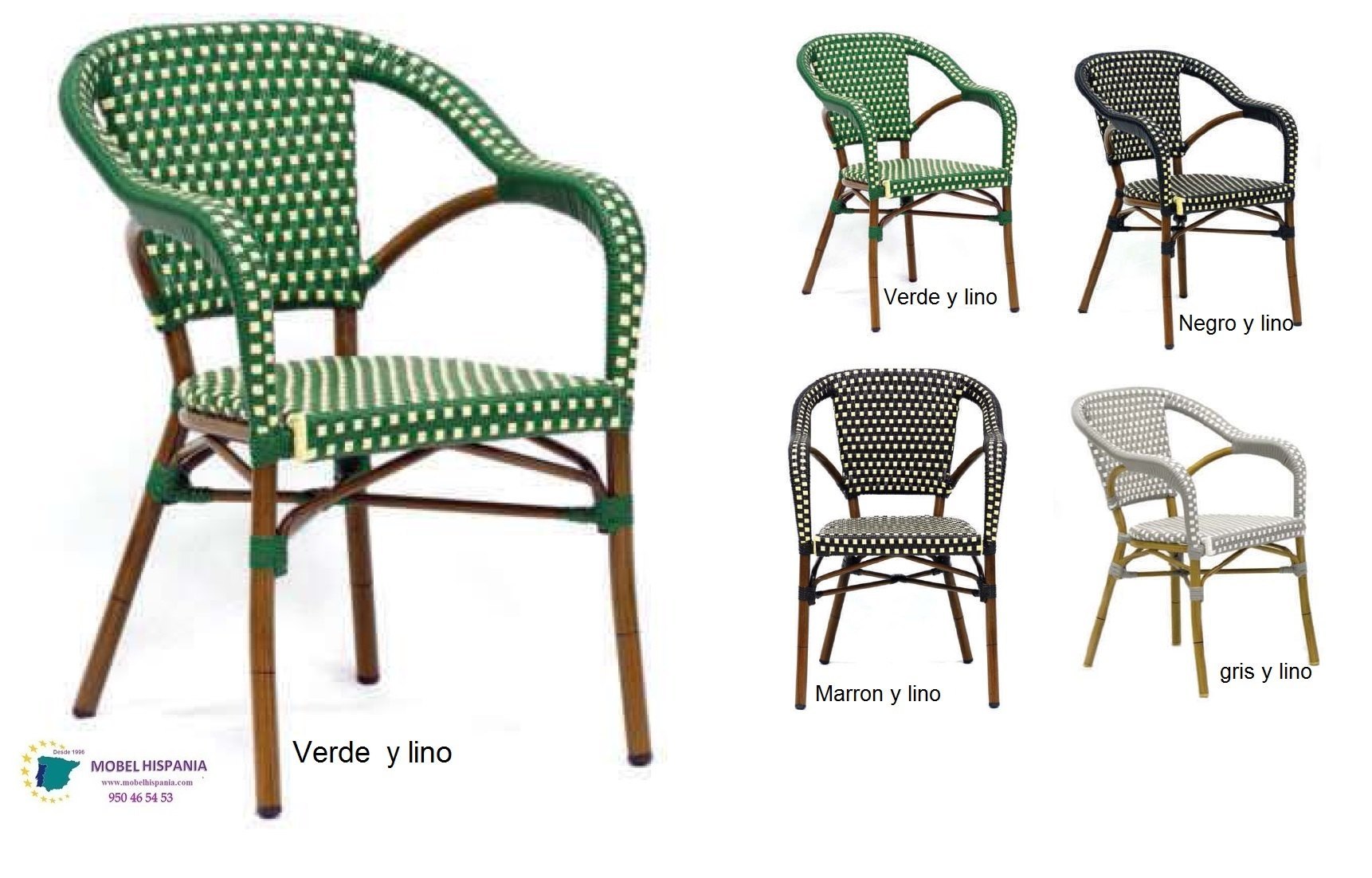 6363 silla aluminio teka asiento verde lino 05 2