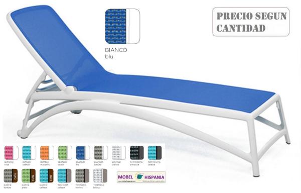 ATLANTICO Tumbona polipropileno blanco 08