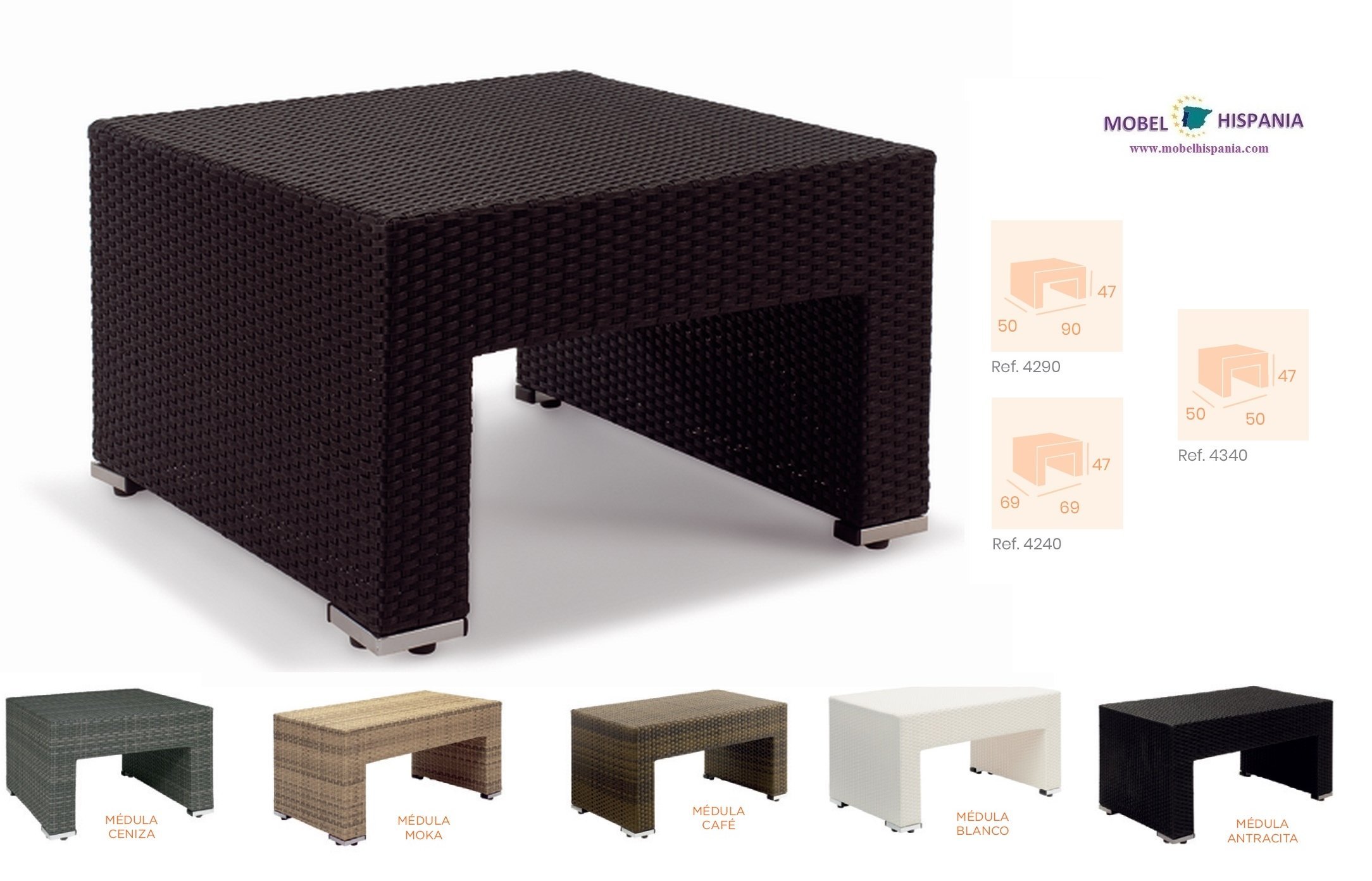 4290 mesa baja antracita