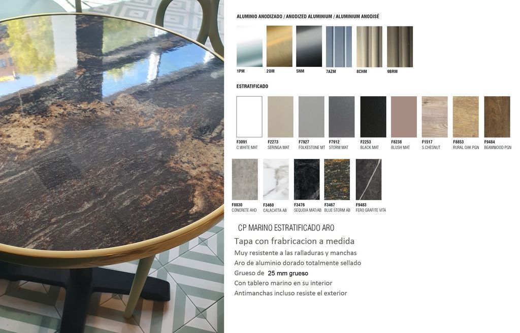 LORNA tapa estratificado negra dorado 1 07