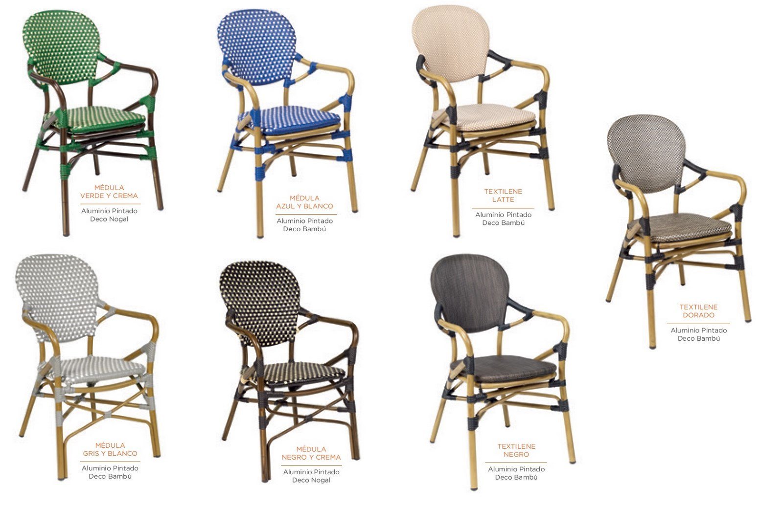 8135 Sillon aluminio bambu textilene latte 05 1