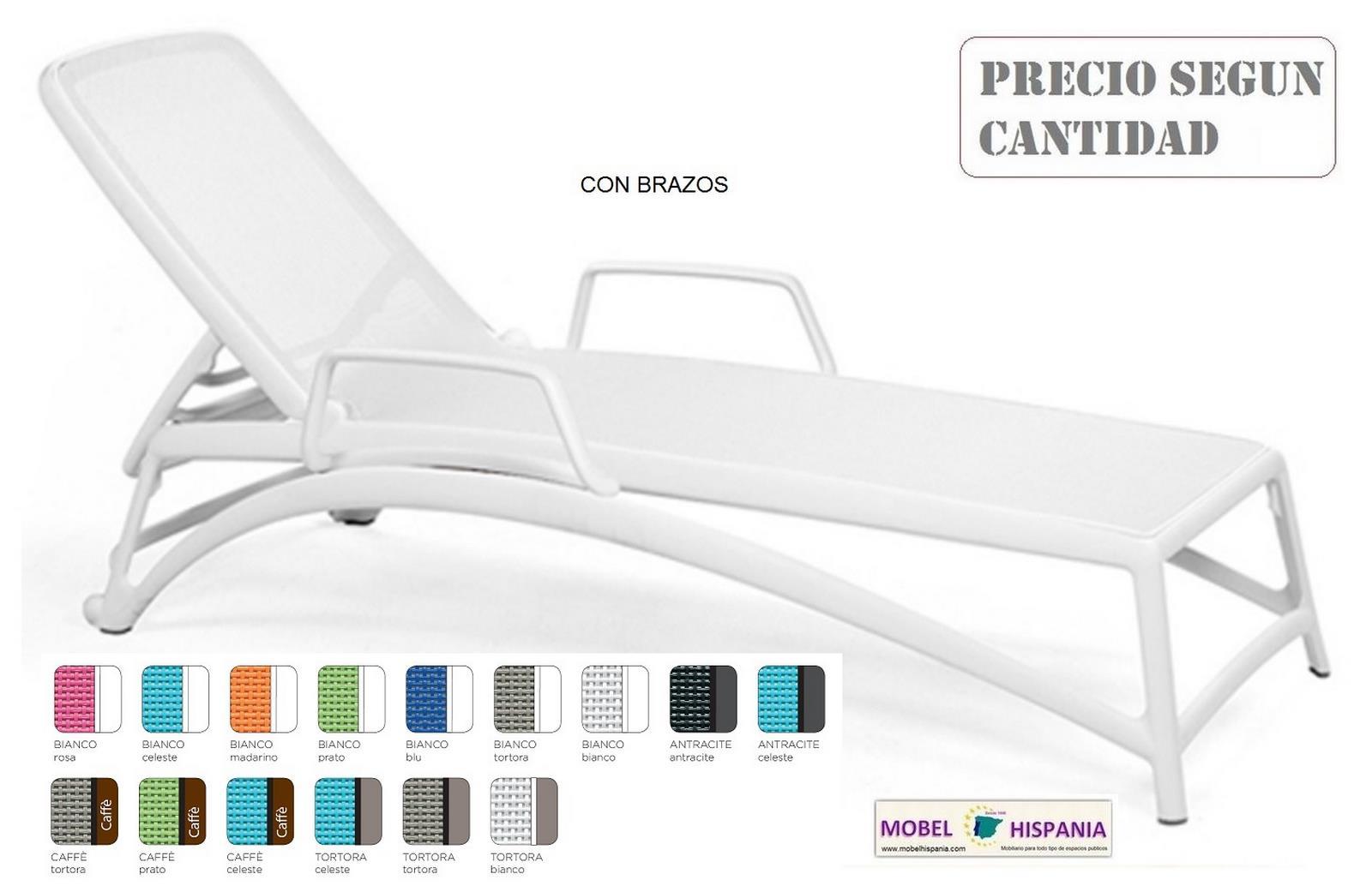 ATLANTICO BRAZOS Tumbona polipropileno tortora 2 02