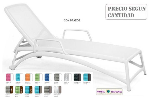 ATLANTICO Tumbona polipropileno rosa 1 11