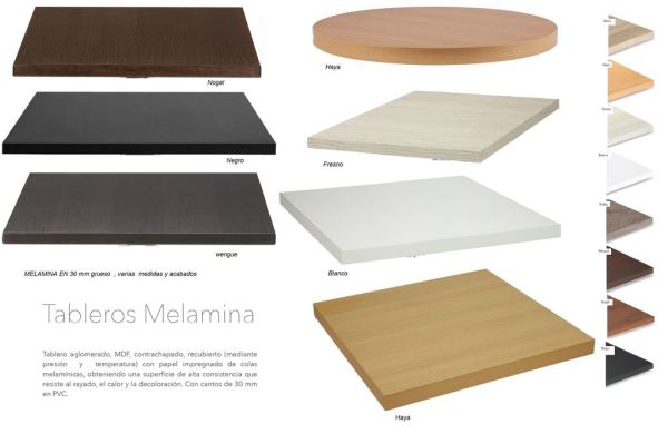 382 mesa aluminio tablero melamina nogal 10