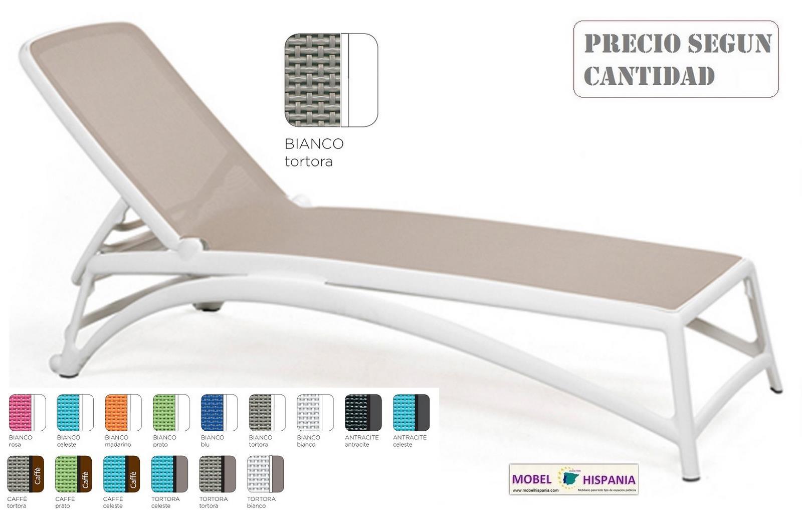 ATLANTICO Tumbona polipropileno celeste 2 02