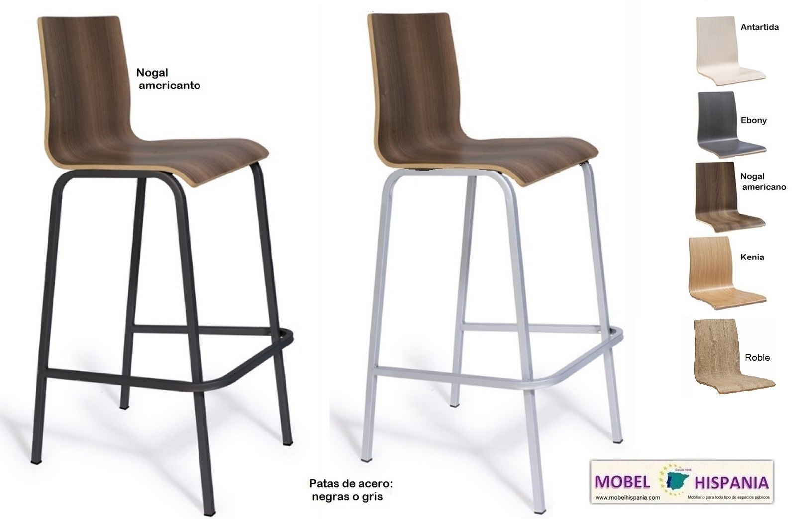 192 silla metal negro asiento nogal 12 1