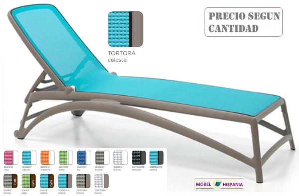 ATLANTICO Tumbona polipropileno tortora textiline tortora 04