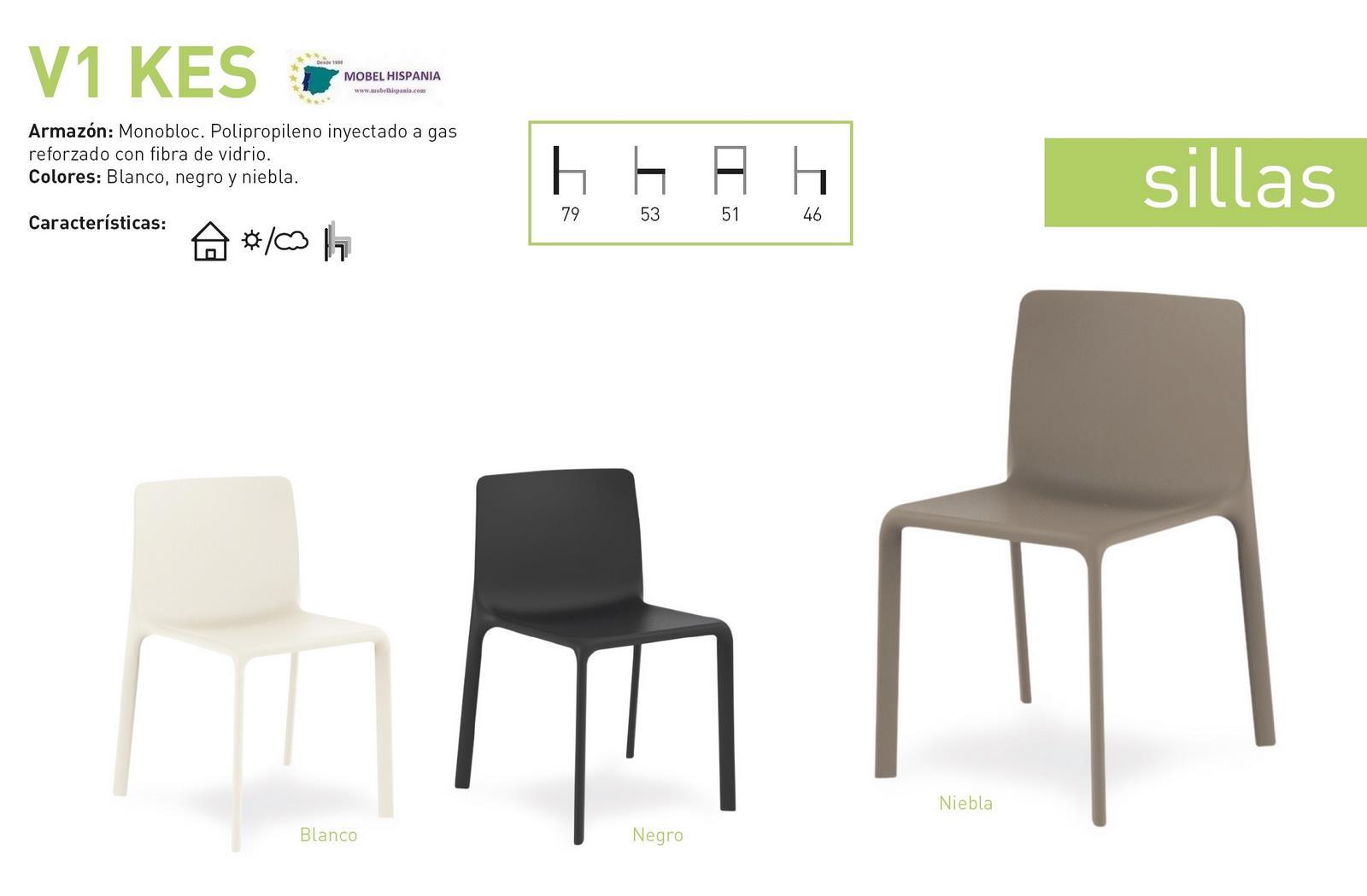 V1kes silla polipropileno niebla 03 3