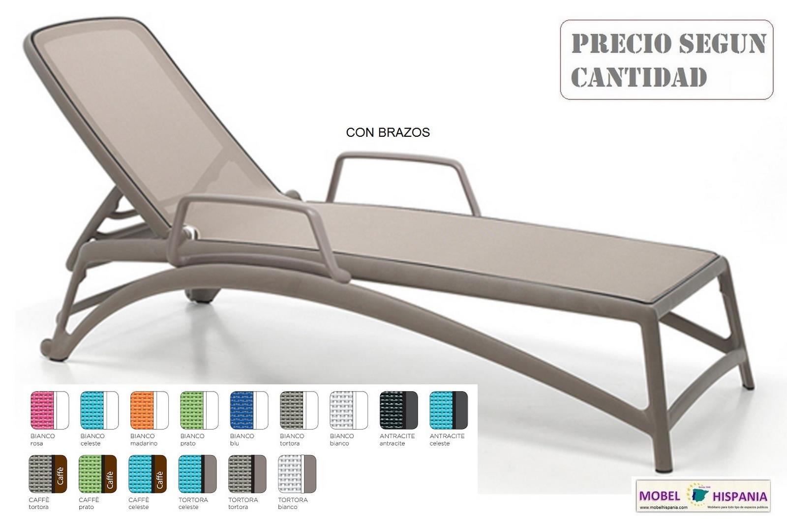 ATLANTICO Tumbona polipropileno tortora textiline tortora 01