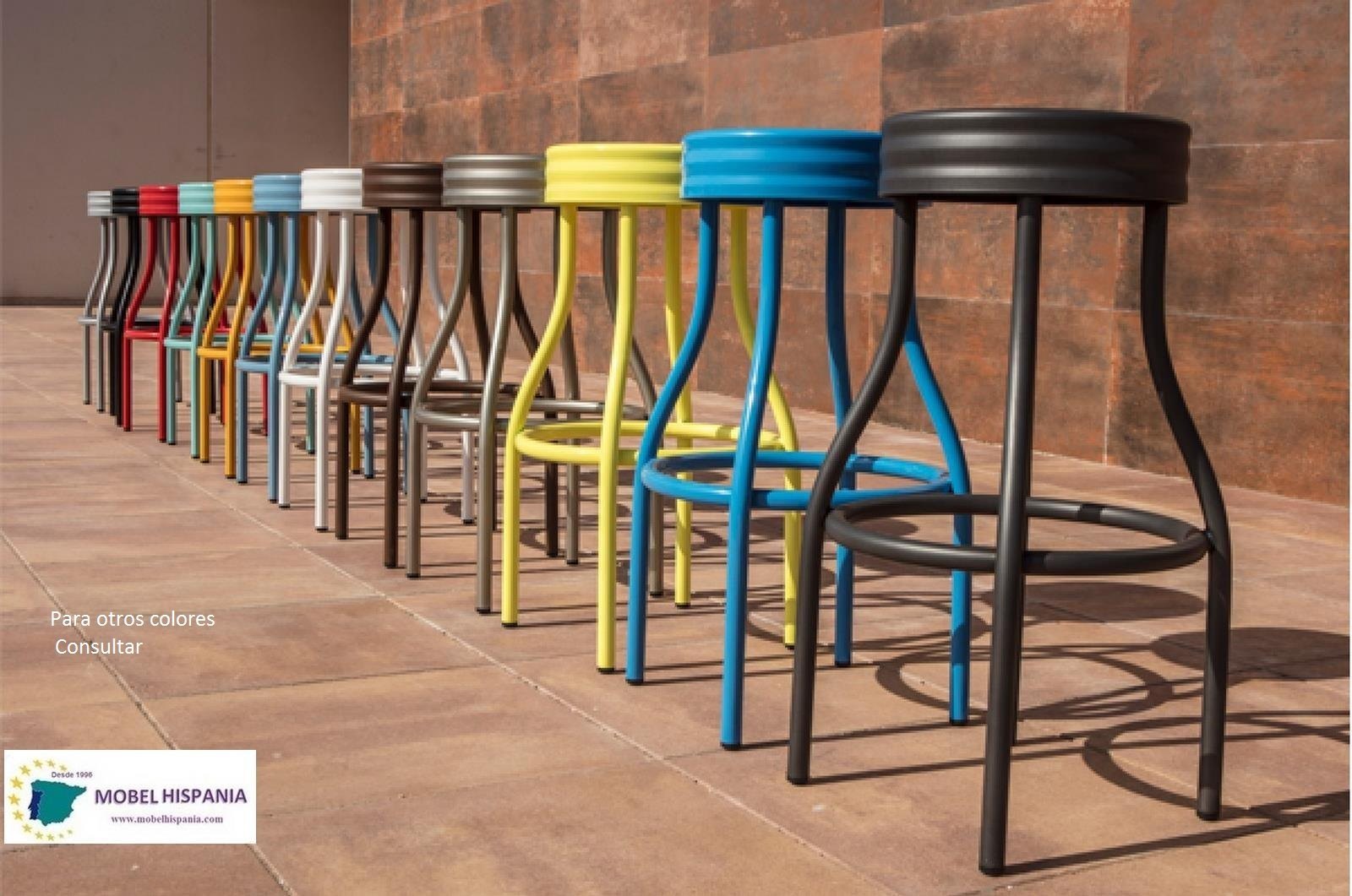 5551 taburete industrial metalico hierro turquesa 02