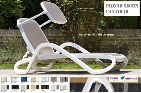 Alfa tumbona blanca trama beig 04