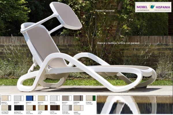 Omega tumbona tortora blanca 08