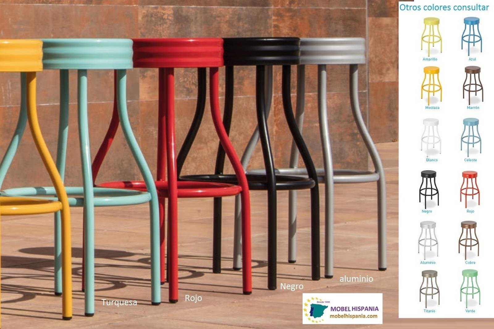 5551 taburete industrial metalico hierro turquesa 12