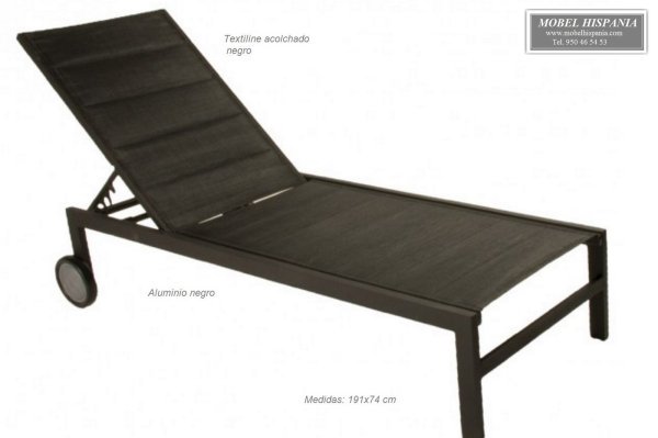 6011B tumbona aluminio textiline acolchado blanco 01