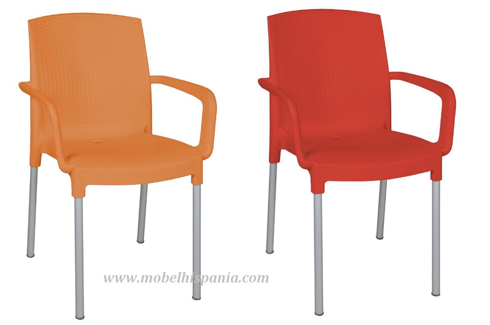 diana naranja sillon pilipropileno aluminio mobel hispania 02 1