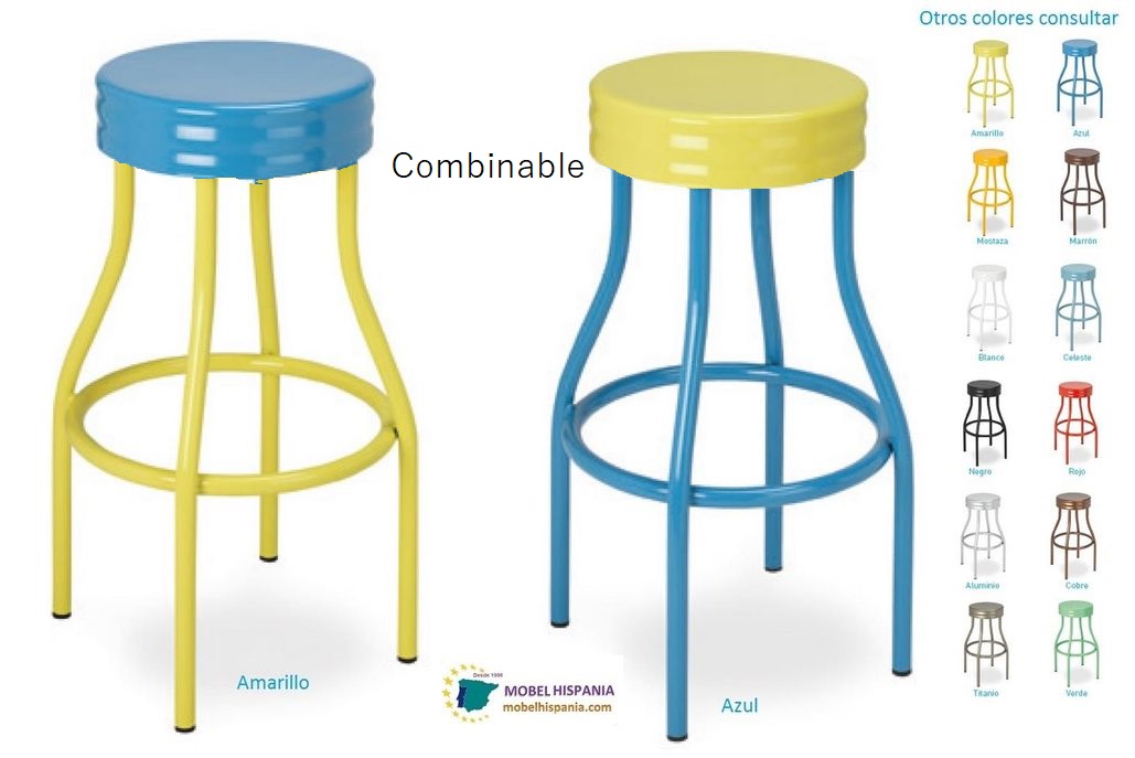5551 taburete combina dorado