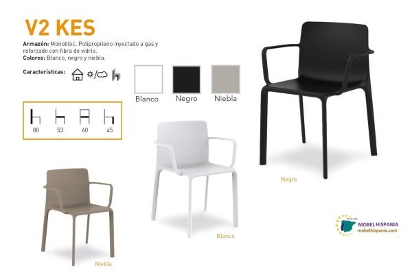 V2KES sillon polipropileno negro 04 3
