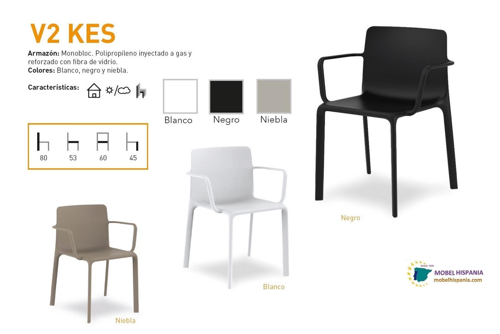 V2KES sillon polipropileno niebla 07 3