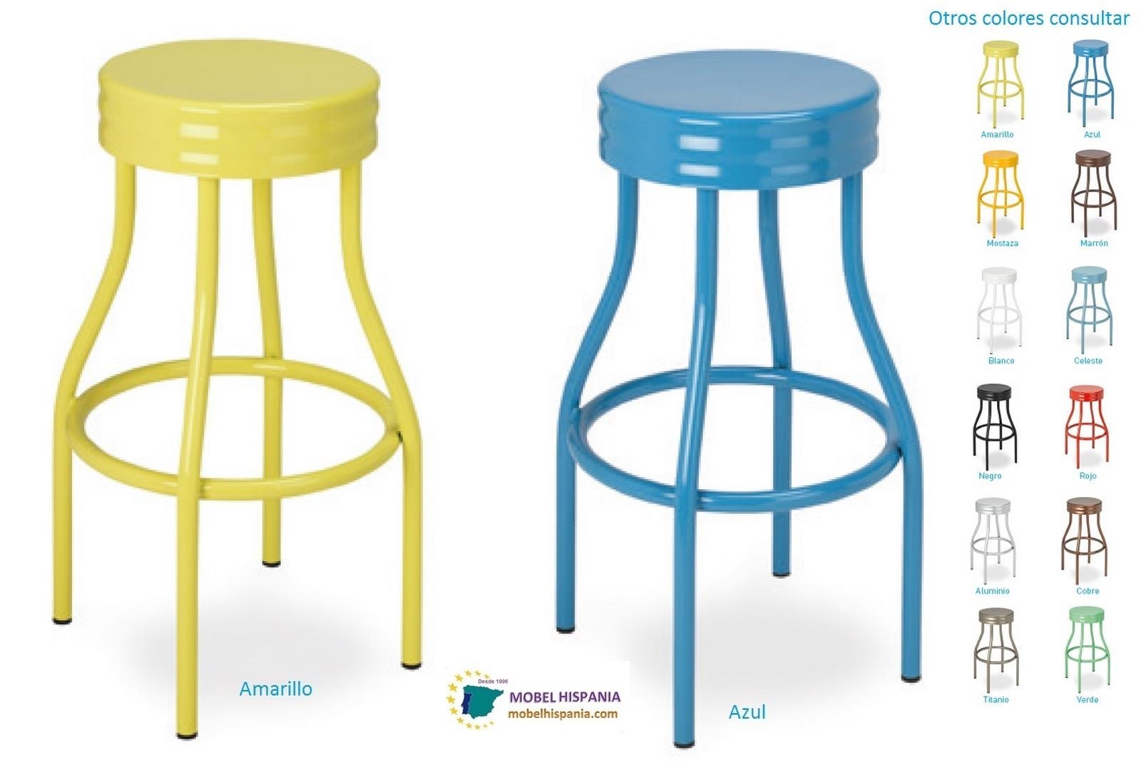 5551 taburete industrial metalico amarillo azul