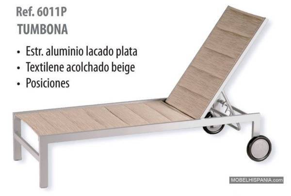 6011P tumbona aluminio beig 1