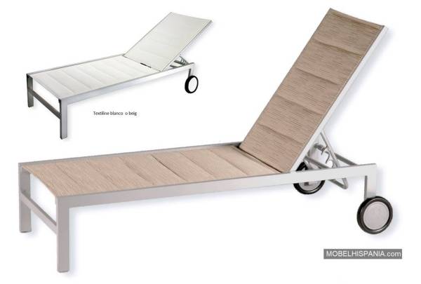 6011P tumbona aluminio beig