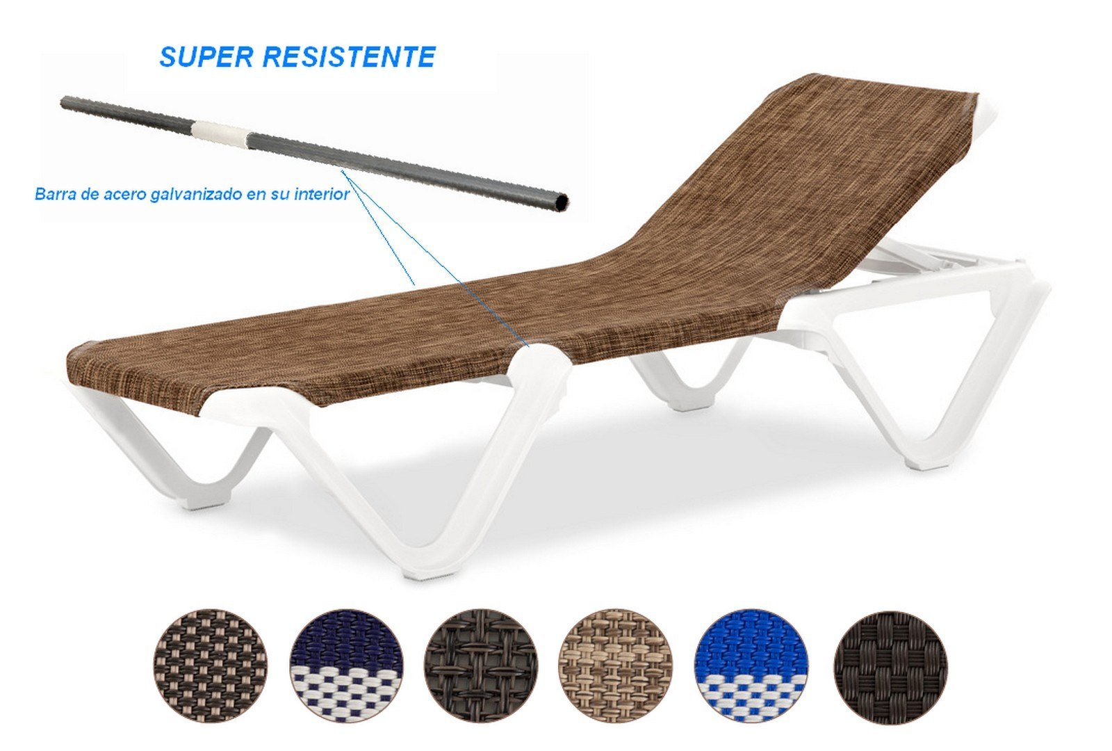 beachmat tumbonas textiline marron