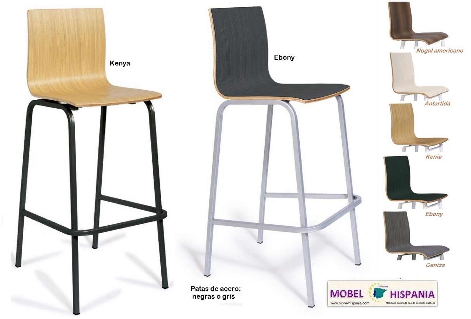 492 taburete metal negro nogal 10