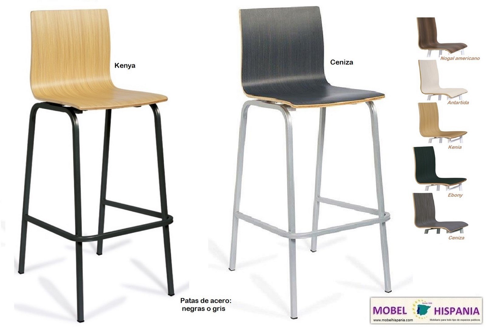 492 taburete metal negro nogal 11