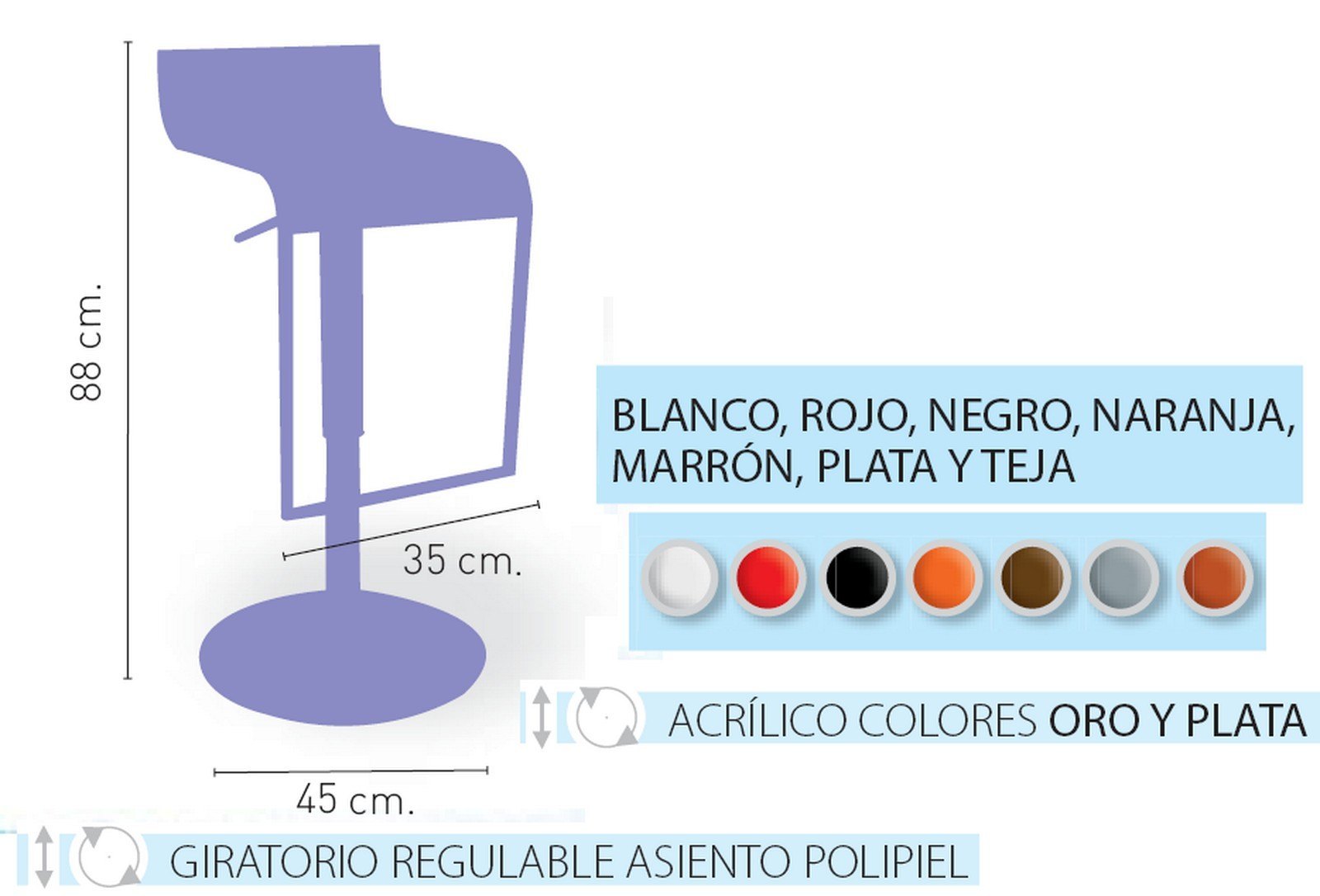 carolina oro plata taburete 02