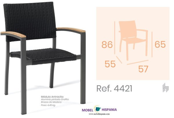 4421 grafito sillon aluminio medula moka 02