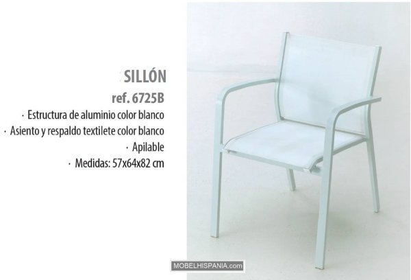 6725B sillon blanco
