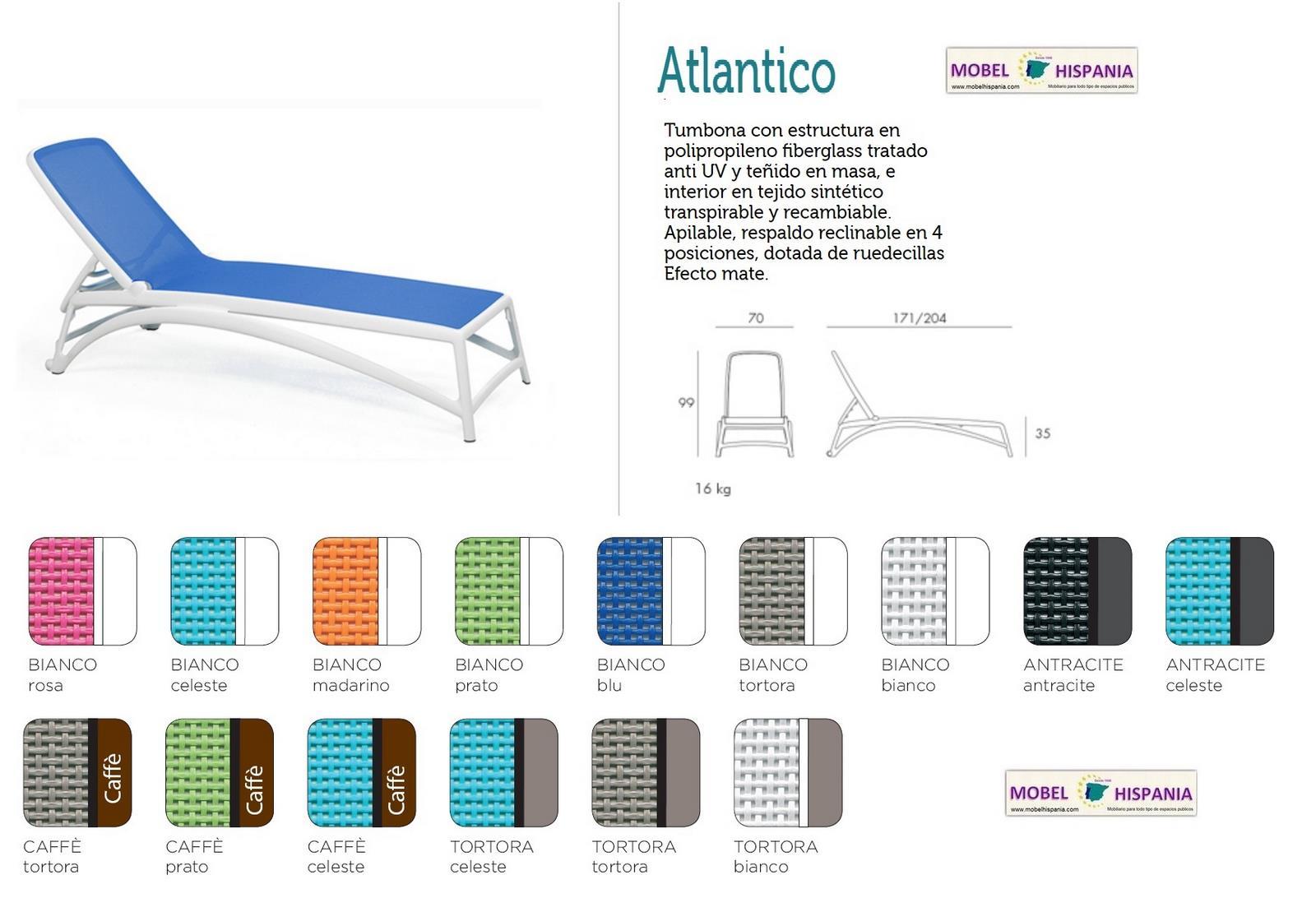 ATLANTICO Tumbona polipropileno blanco 04