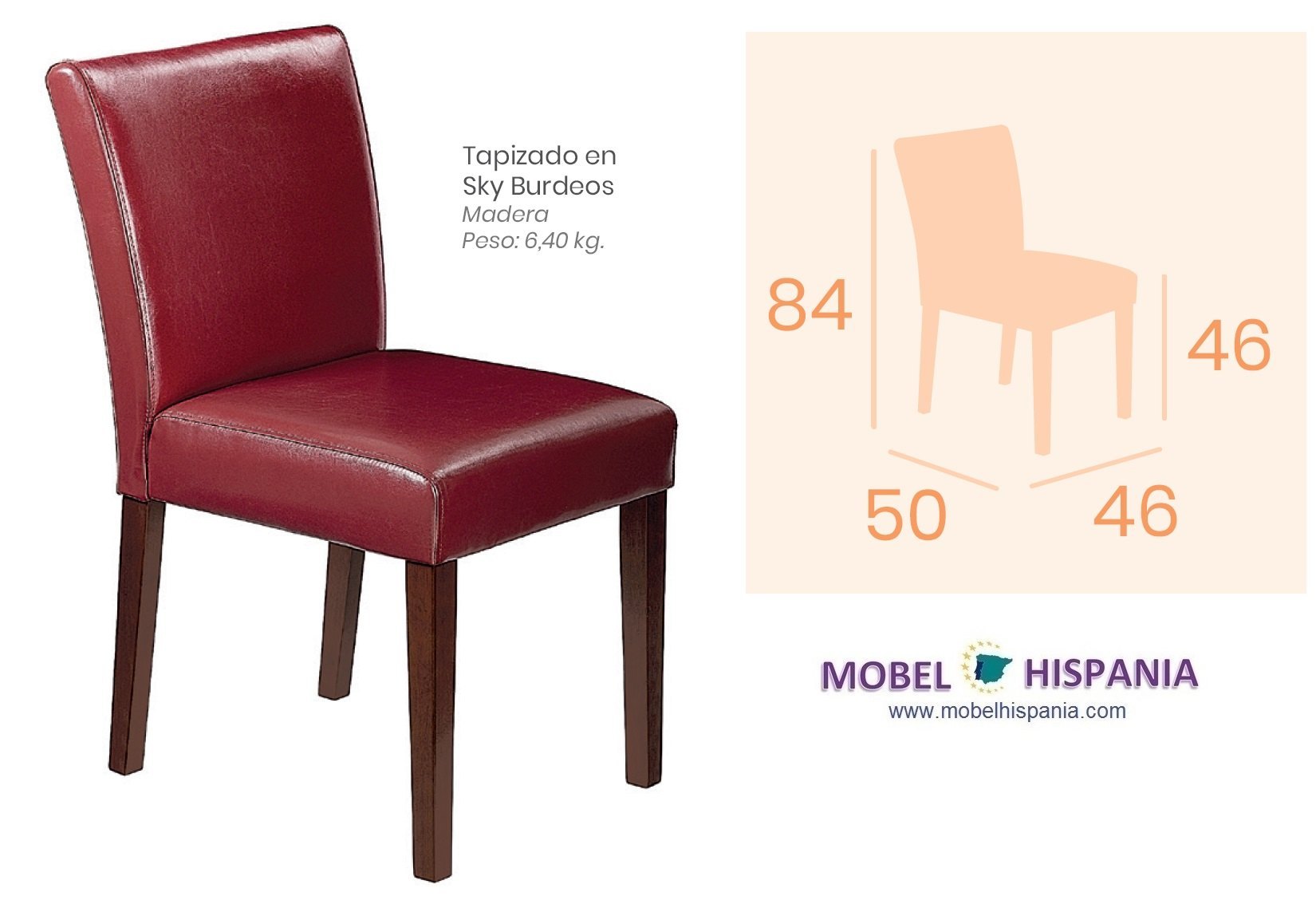4508 silla tapizada respaldo medio burdeos 04 1