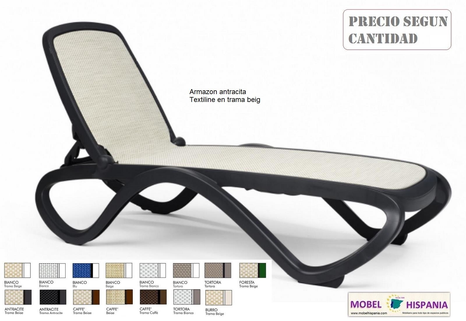 Omega tumbona antracita beige