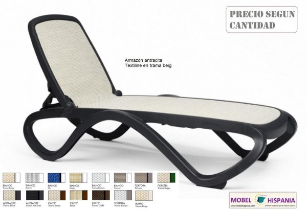 Omega tumbona tortora blanca 11