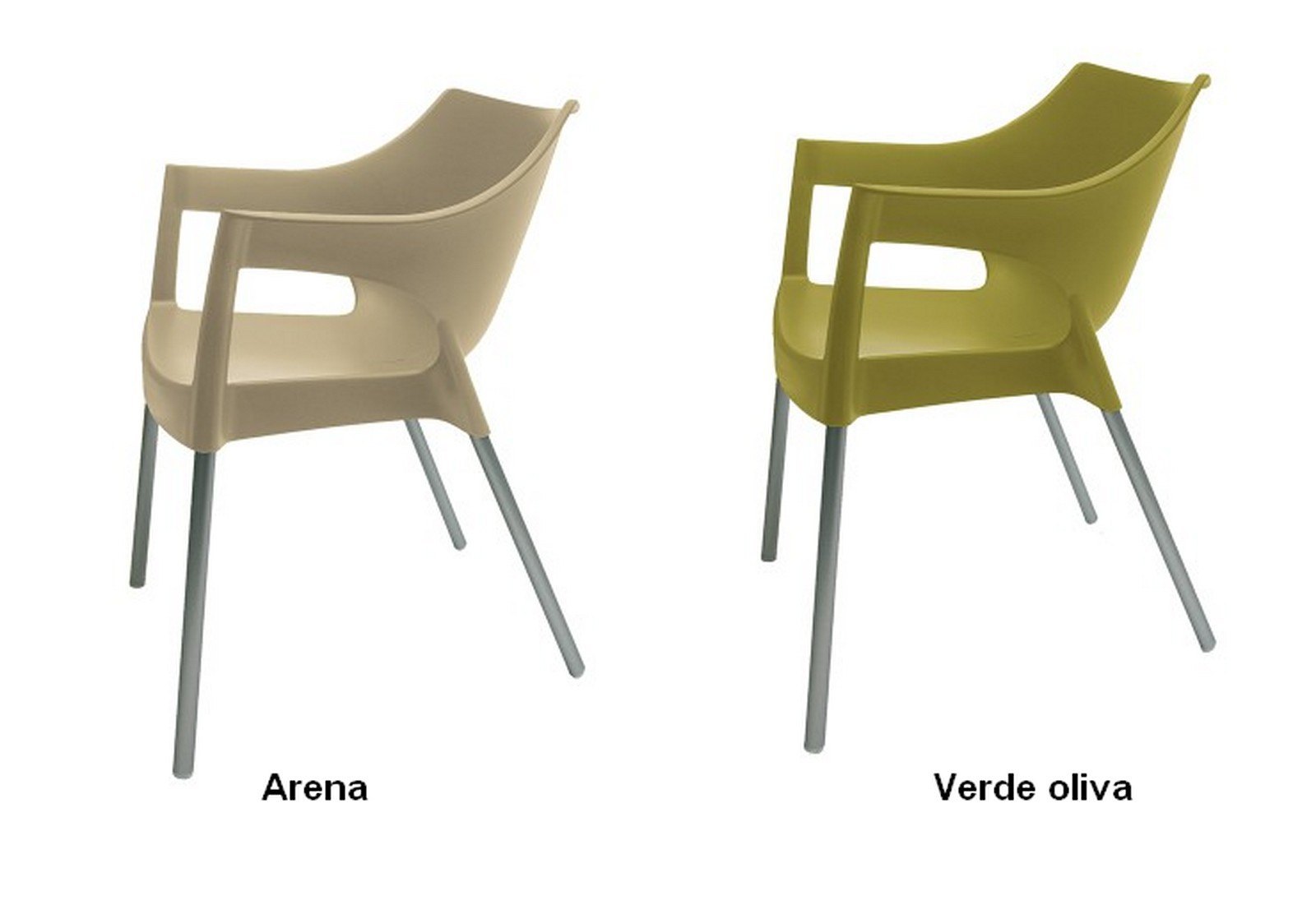 pole sillon polipropileno naranja patas aluminio 05