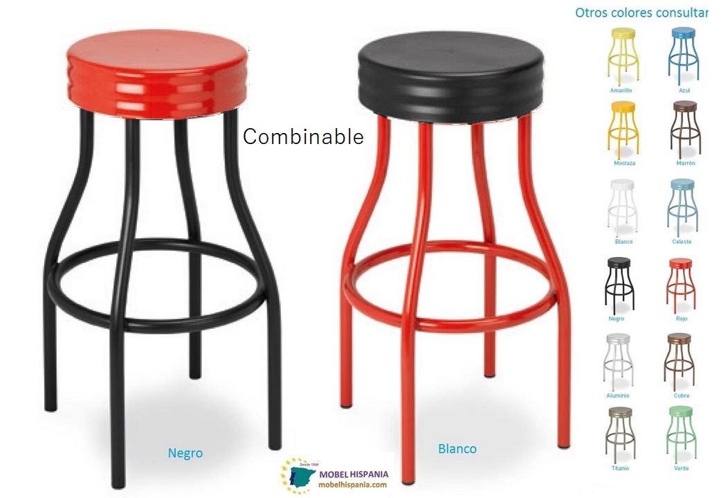 5551 taburete combina dorado